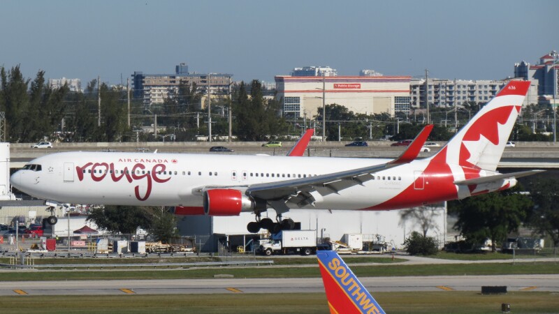 Photo of C-FMXC - Air Canada Rouge Boeing 767-300ER at FLL on AeroXplorer Aviation Database