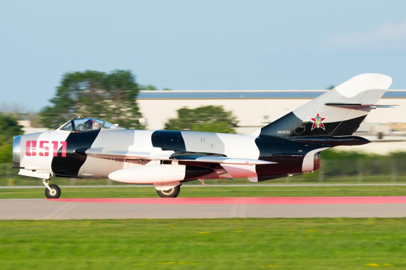 Photo of N6953X - PRIVATE Mikoyan-Gurevich MiG-17 at OSH on AeroXplorer Aviation Database