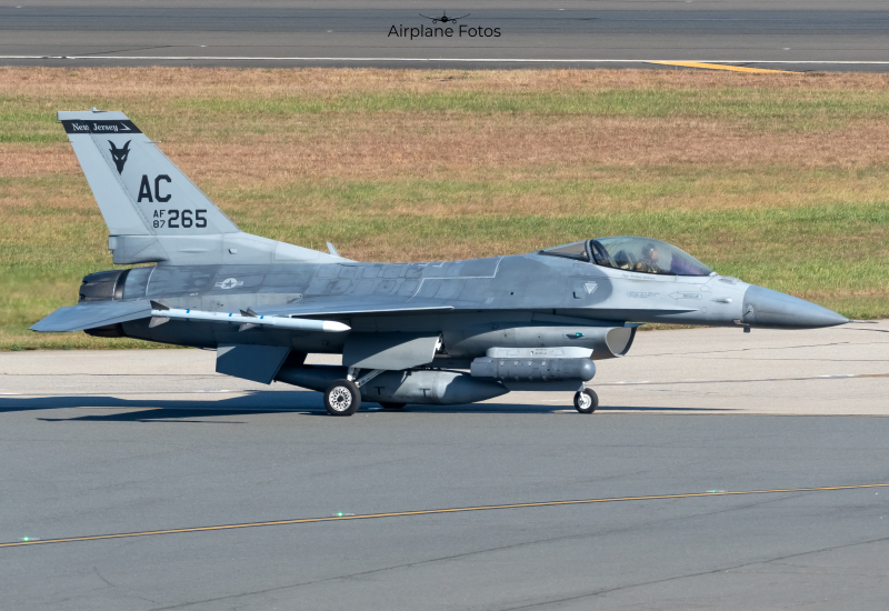 Photo of 87-0265 - USAF - United States Air Force General Dynamics F-16C Fighting Falcon at ACY on AeroXplorer Aviation Database