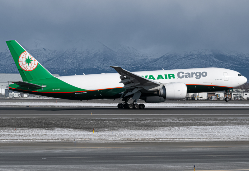Photo of B-16783 - Eva Air Cargo Boeing 777-F at ANC on AeroXplorer Aviation Database