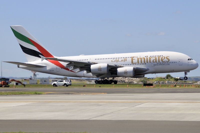 Photo of A6-EVO - Emirates Airbus A380-800 at AKL on AeroXplorer Aviation Database