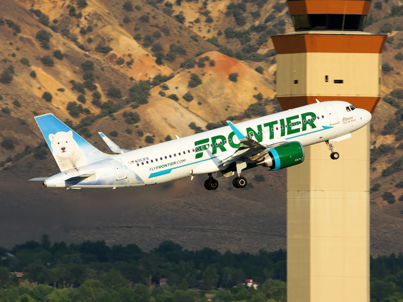 Photo of N353FR - Frontier Airlines Airbus A320NEO at RNO on AeroXplorer Aviation Database