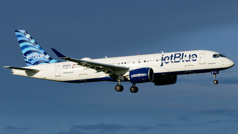 Photo of N3157J - JetBlue Airways Airbus A220-300 at MCO on AeroXplorer Aviation Database