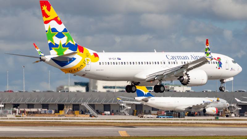 Photo of VP-CIY - Cayman Airways Boeing 737 MAX 8 at MIA on AeroXplorer Aviation Database