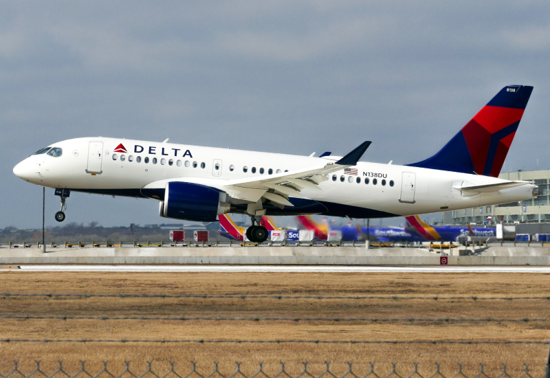 Photo of N138DU - Delta Airlines Airbus A220-100 at AUS on AeroXplorer Aviation Database