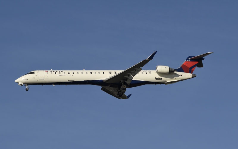 Photo of N147PQ - Delta Airlines Mitsubishi CRJ-900 at BOS on AeroXplorer Aviation Database