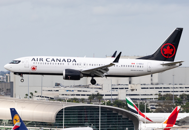 Photo of C-GEOJ - Air Canada Boeing 737 MAX 8  at MIA on AeroXplorer Aviation Database