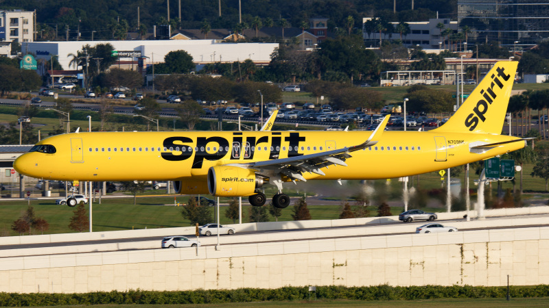 Photo of N709NK - Spirit Airlines  Airbus A321NEO at TPA on AeroXplorer Aviation Database