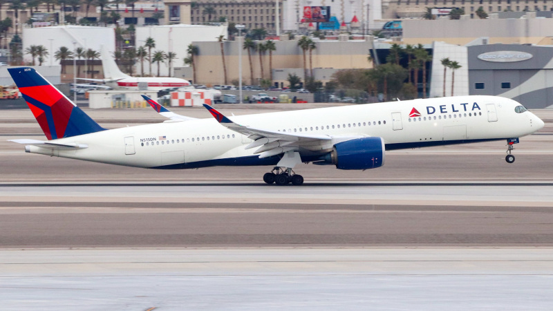 Photo of N515DN - Delta Airlines Airbus A350-900 at LAS on AeroXplorer Aviation Database