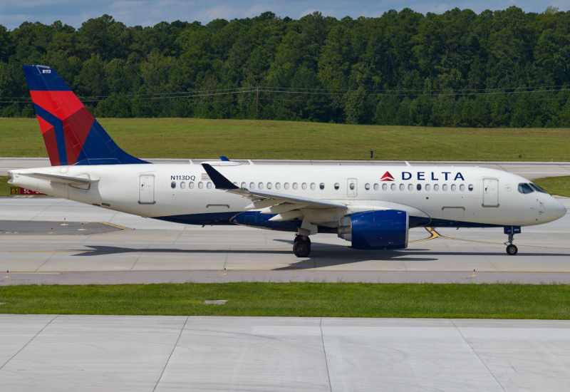 Photo of N113DQ - Delta Airlines Airbus A220-100 at RDU on AeroXplorer Aviation Database