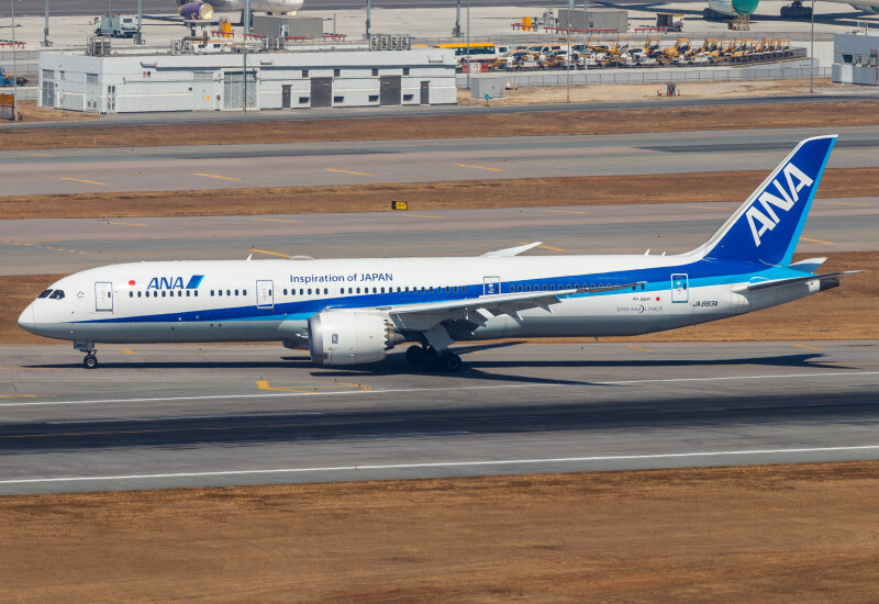 Photo of JA883A - All Nippon Airways Boeing 787-9 at HKG on AeroXplorer Aviation Database