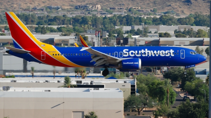 Photo of N8726H - Southwest Airlines Boeing 737 MAX 8 at PHX on AeroXplorer Aviation Database