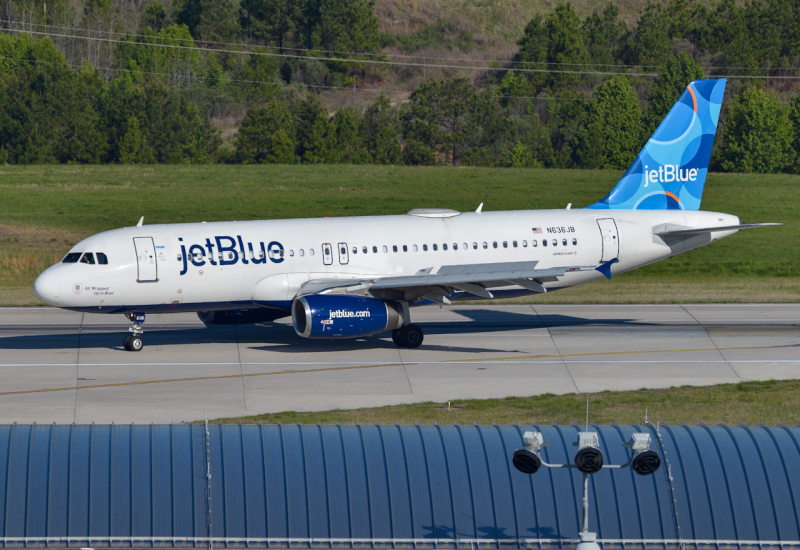 Photo of N636JB - JetBlue Airways Airbus A320 at RDU on AeroXplorer Aviation Database