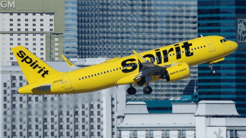 Photo of N950NK - Spirit Airlines Airbus A320NEO at LAS on AeroXplorer Aviation Database