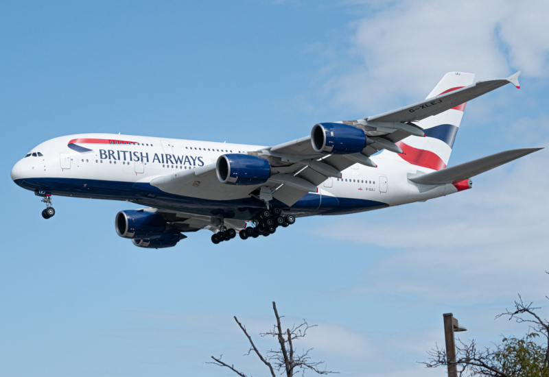 Photo of G-XLEJ - British Airways Airbus A380-800 at ORD on AeroXplorer Aviation Database