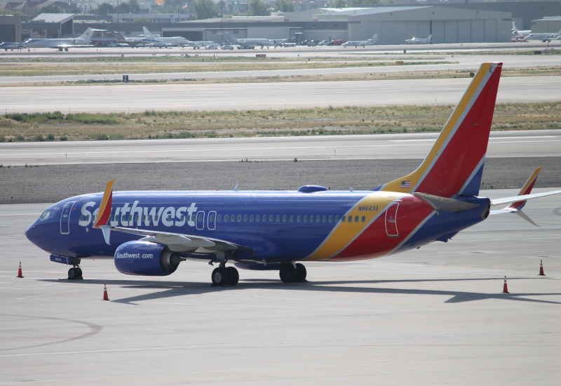 Photo of N8643A - Southwest Airlines Boeing 737-800 at SLC on AeroXplorer Aviation Database