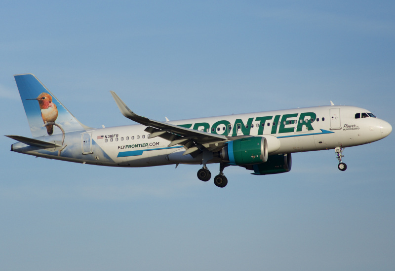 Photo of N318FR - Frontier Airlines Airbus A320NEO at GRB on AeroXplorer Aviation Database