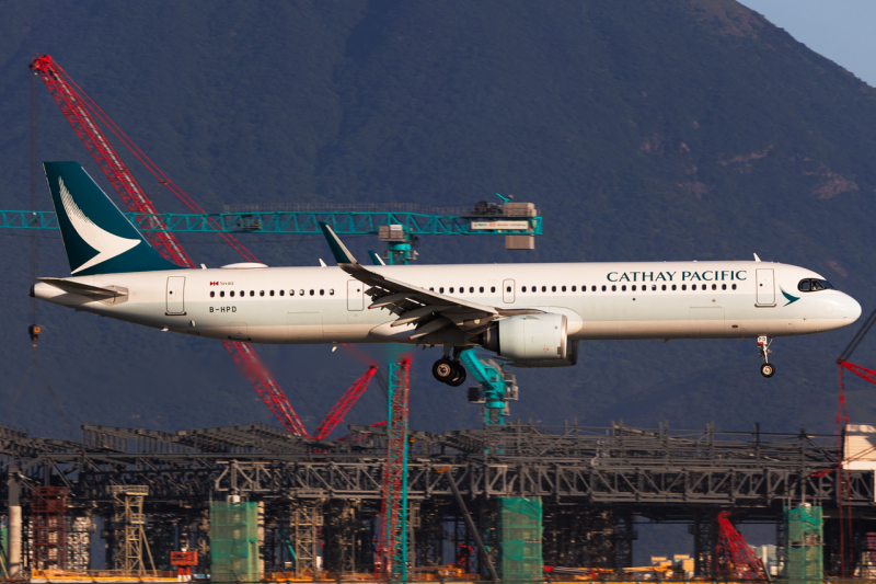 Photo of B-HPD - Cathay Pacific Airbus A321NEO at HKG on AeroXplorer Aviation Database