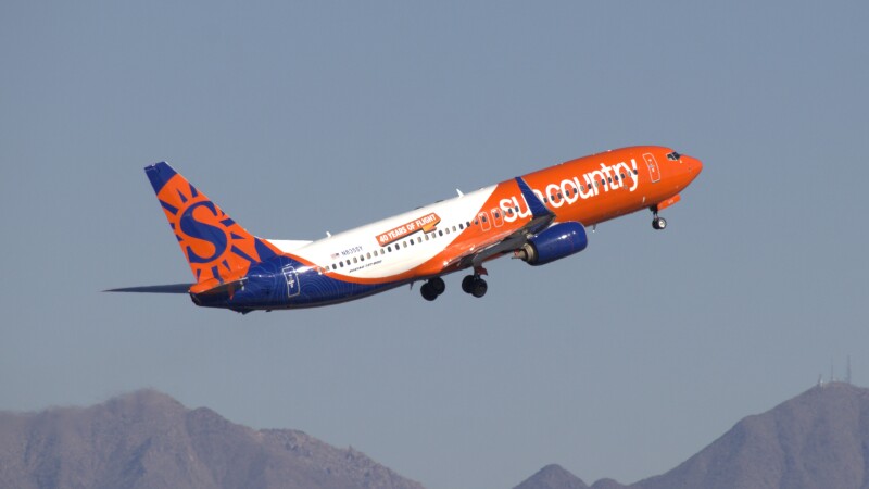 Photo of N835SY - Sun Country Airlines Boeing 737-800 at PHX on AeroXplorer Aviation Database