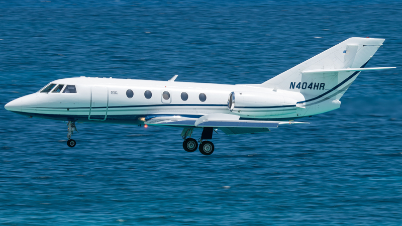 Photo of N404HR - PRIVATE Dassault Falcon 20 at SXM on AeroXplorer Aviation Database