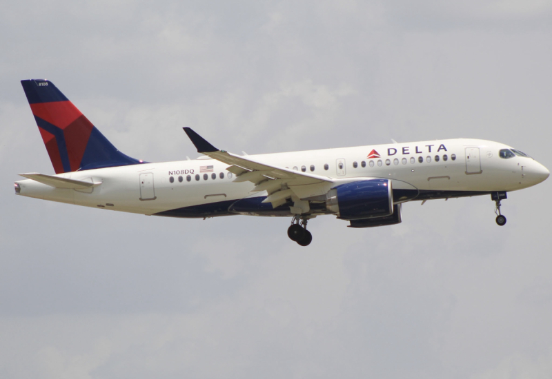 Photo of N108DQ - Delta Airlines Airbus A220-100 at DFW on AeroXplorer Aviation Database