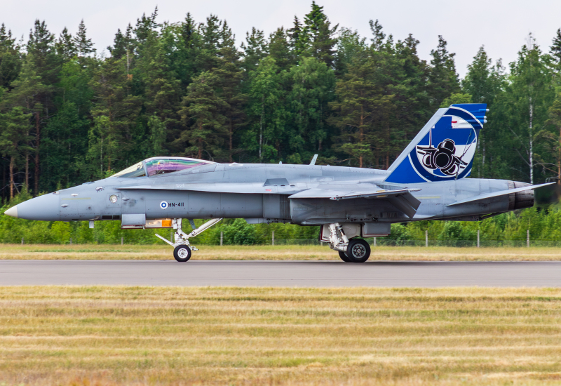 Photo of HN-411 - Finland - Air Force McDonnel Douglas F/A-18 Hornet at TKU on AeroXplorer Aviation Database
