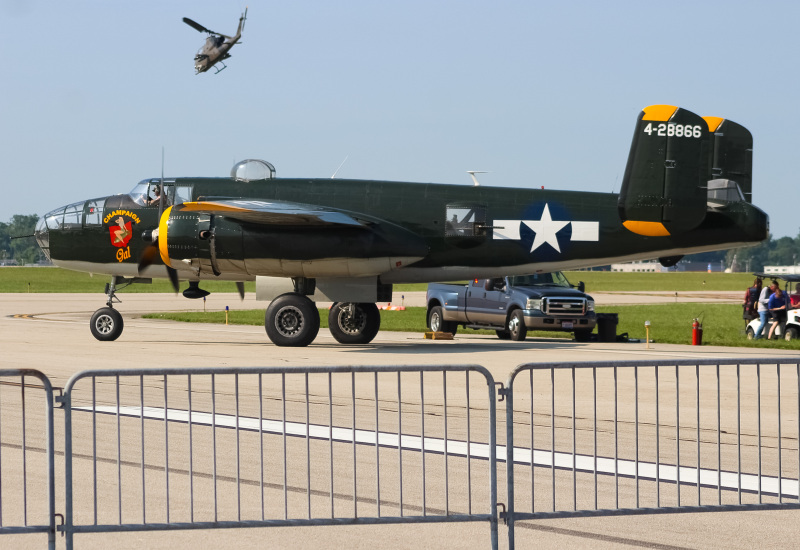 Photo of N744CG - PRIVATE   North American B-25 Mitchell at DAY on AeroXplorer Aviation Database