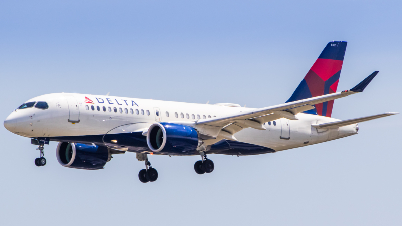 Photo of N101DU - Delta Airlines Airbus A220-100 at SJC on AeroXplorer Aviation Database