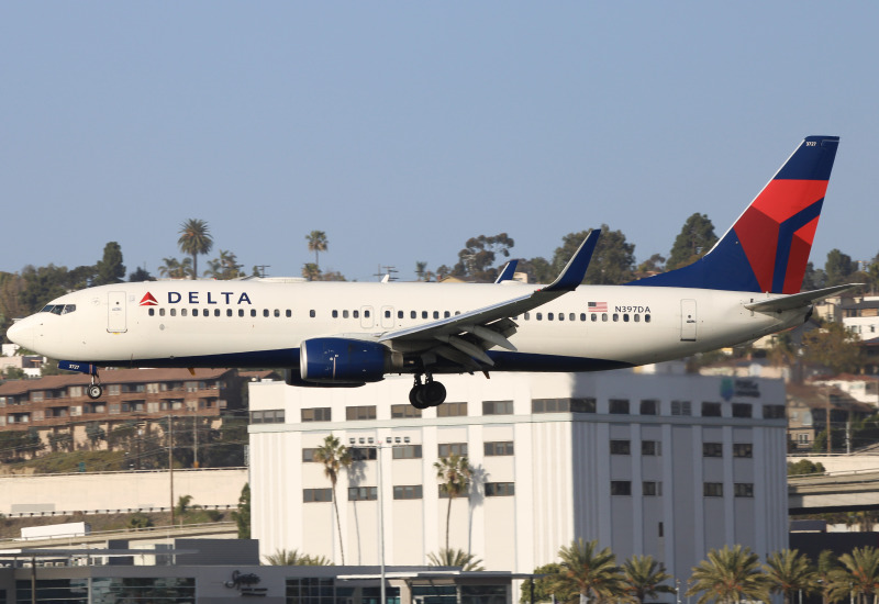 Photo of N397DA - Delta Airlines Boeing 737-800 at SAN on AeroXplorer Aviation Database