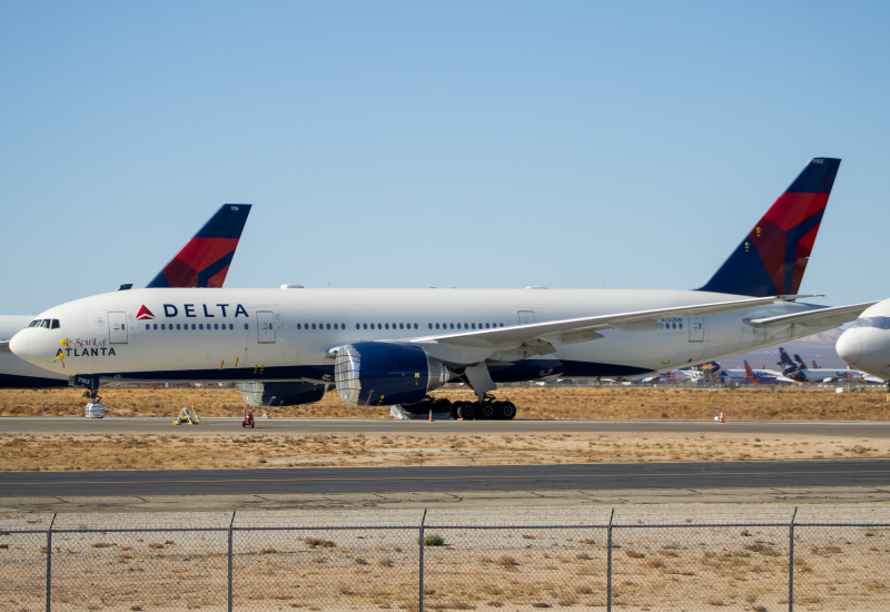 Photo of N702DN - Delta Airlines Boeing 777-200LR at VCV on AeroXplorer Aviation Database