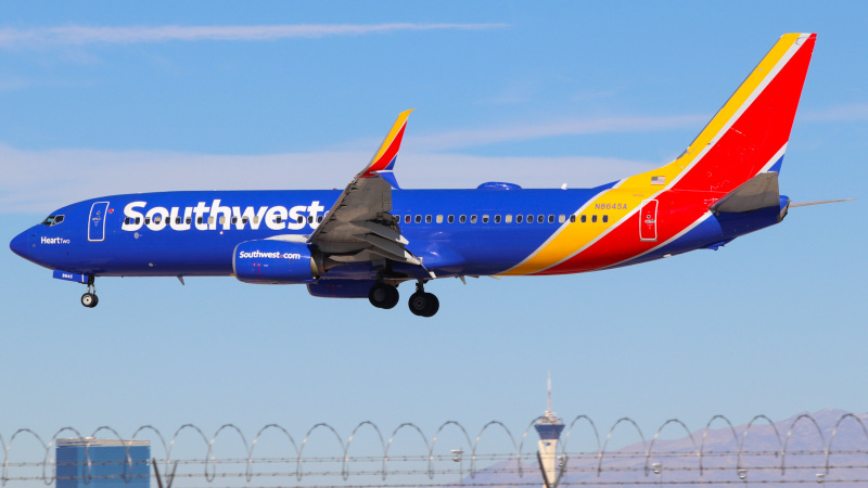 Photo of N8645A - Southwest Airlines Boeing 737-800 at LAS on AeroXplorer Aviation Database