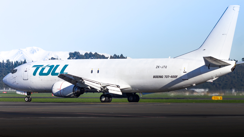 Photo of ZK-JTQ - Airwork Boeing 737-400F at CHC on AeroXplorer Aviation Database