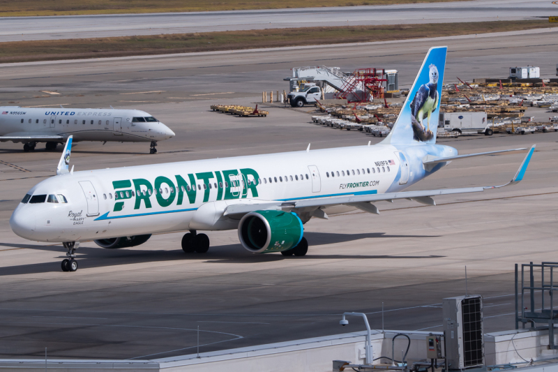 Photo of N619FR - Frontier Airlines Airbus A321NEO at IAH on AeroXplorer Aviation Database