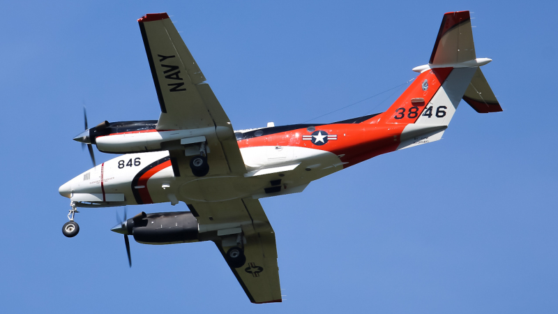 Photo of 163846 - USN- United States Navy Beechcraft C-12 at PHF on AeroXplorer Aviation Database