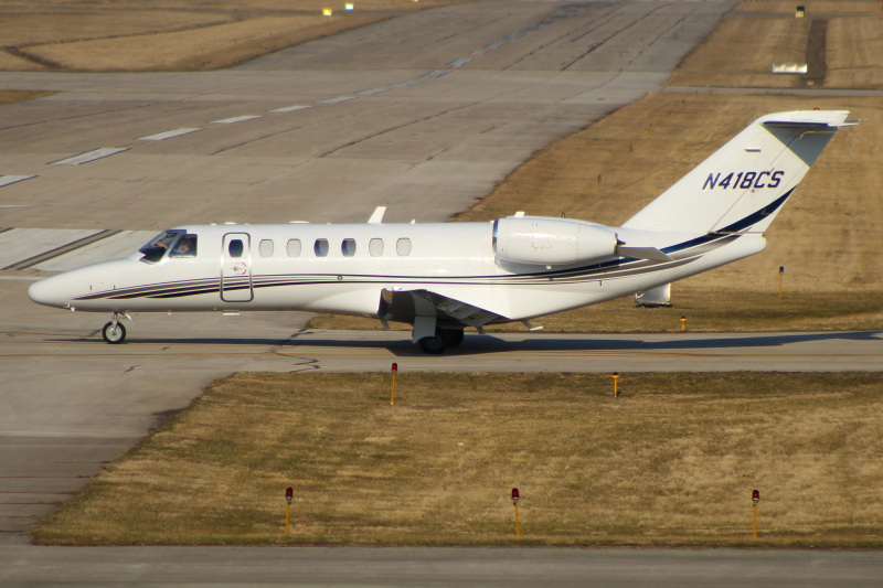Photo of N418CS - PRIVATE Cessna Citation CJ3 at LUK on AeroXplorer Aviation Database