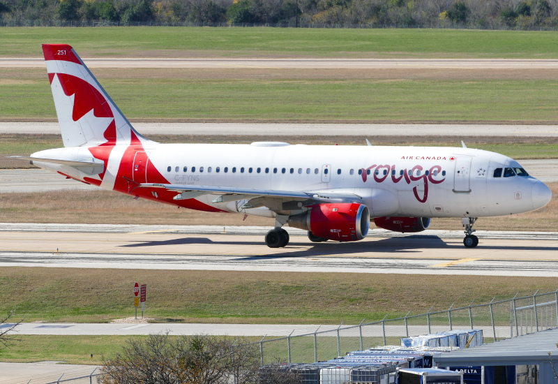 Photo of C-FYNS - Air Canada Rouge Airbus A319 at AUS on AeroXplorer Aviation Database