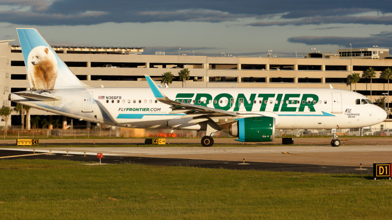 Photo of N366FR - Frontier Airlines Airbus A320NEO at TPA on AeroXplorer Aviation Database