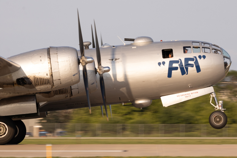 Photo of N529B - Commemorative Air Force Boeing B-29 Superfortress at OSH on AeroXplorer Aviation Database