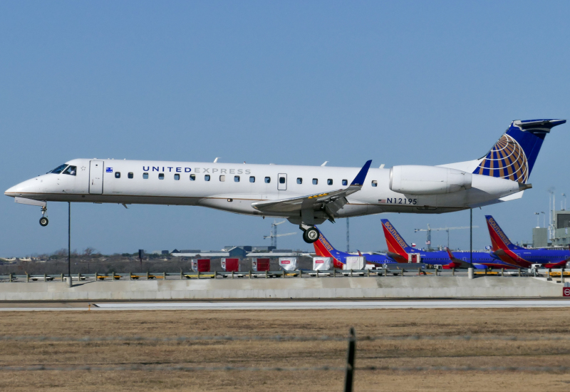 Photo of N12195 - United Express Embraer E145 at AUS on AeroXplorer Aviation Database