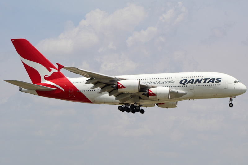 Photo of VH-OQI - Qantas Airways Airbus A380-800 at AUS on AeroXplorer Aviation Database