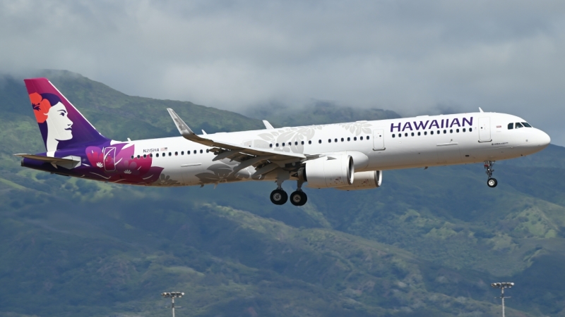 Photo of N215HA - Hawaiian Airlines Airbus A321NEO at OGG on AeroXplorer Aviation Database