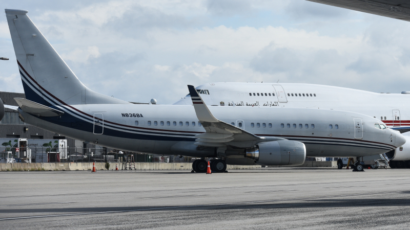 Photo of N836BA - PRIVATE Boeing 737-700 (BBJ) at IAD on AeroXplorer Aviation Database