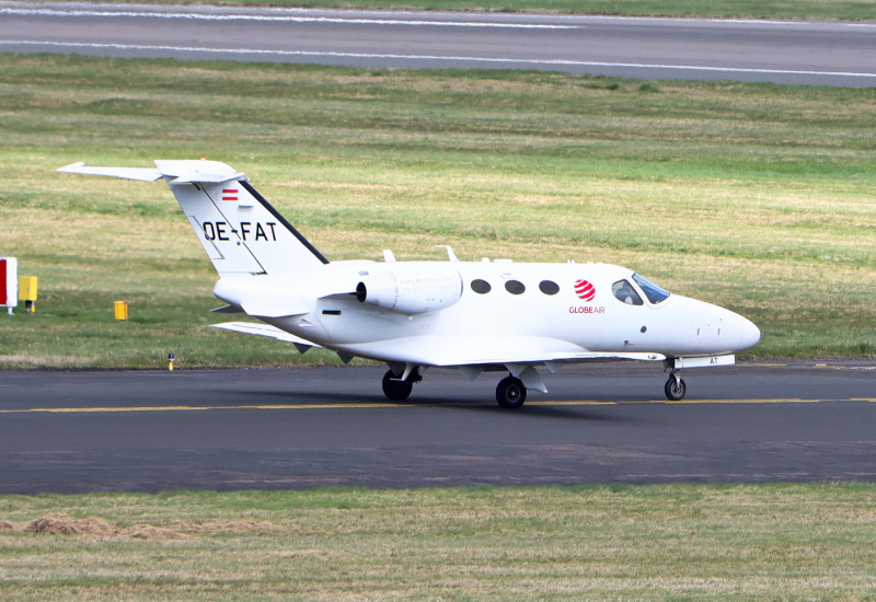 Photo of OE-FAT - GlobeAir  Cessna Citation Mustang at BHX on AeroXplorer Aviation Database