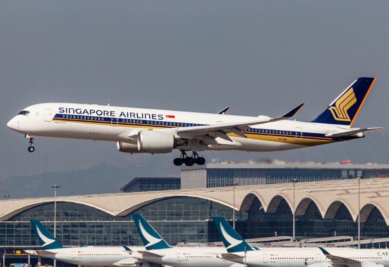 Photo of 9V-SHE - Singapore Airlines  Airbus A350-900 at HKG on AeroXplorer Aviation Database