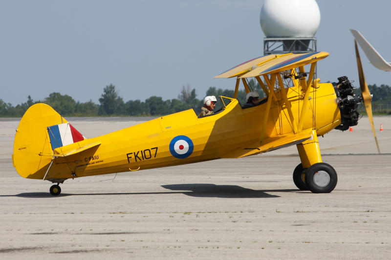 Photo of C-FAIU - Canadian Warplane Heritage Meuseum Boeing PT-18 Stearman at YHM on AeroXplorer Aviation Database