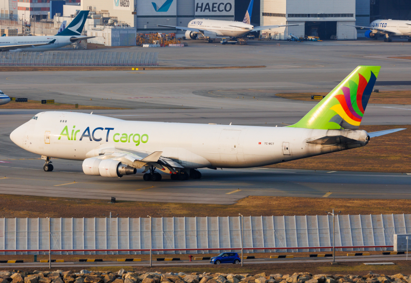 Photo of TC-MCT - Air ACT Cargo Boeing 747-400F at hkg on AeroXplorer Aviation Database