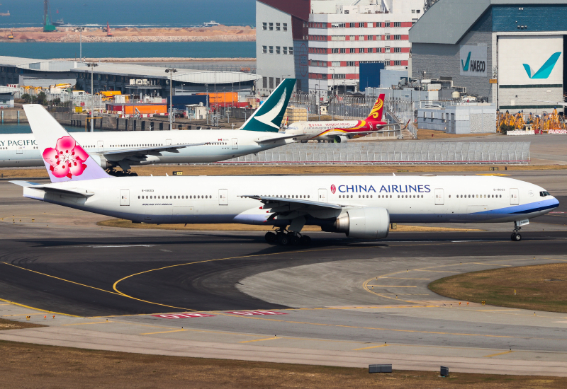 Photo of B-18003 - China Airlines Boeing 777-300ER at HKG on AeroXplorer Aviation Database