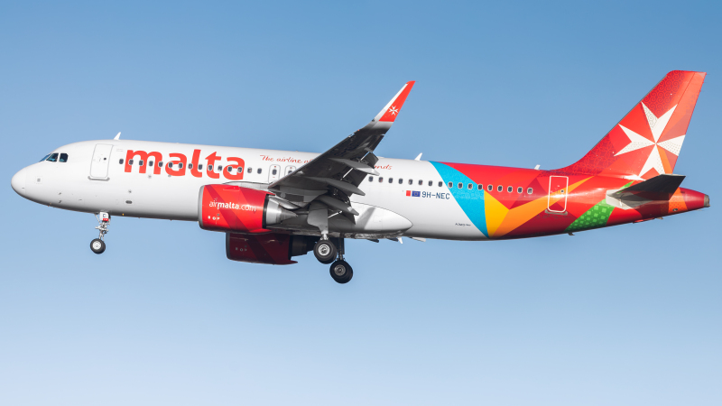 Photo of 9H-NEC - Air Malta Airbus A320NEO at LHR on AeroXplorer Aviation Database