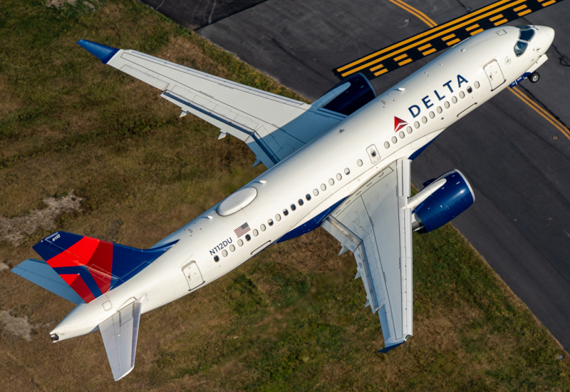 Photo of N112DU - Delta Airlines Airbus A220-100 at BOS on AeroXplorer Aviation Database