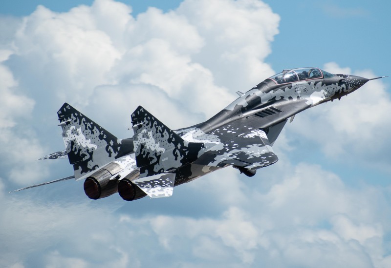 Photo of N29UB - PRIVATE MiG-29 at OSH on AeroXplorer Aviation Database